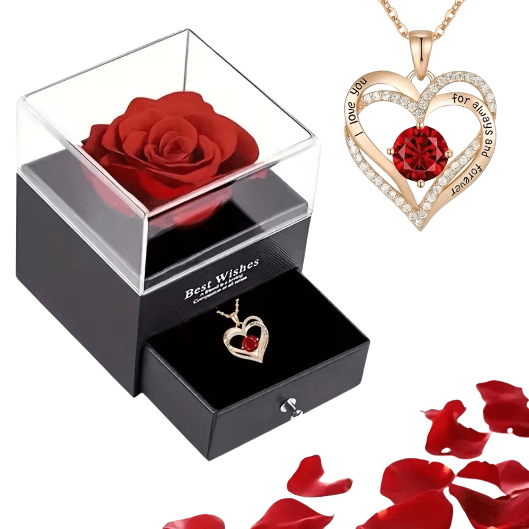 Rosa eterna con gioiello - Best Wishes™ - Essential