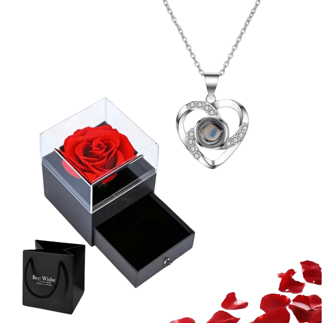 Rosa eterna con gioiello - Best Wishes™ - Essential